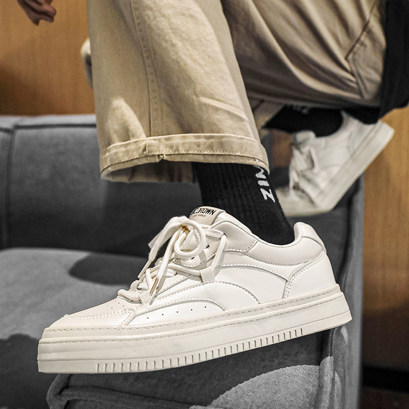 Men Casual Shoes Thick Sole Simple Versatile Style Fashion Leisure Trendy Korean Version Triple Beige Brown fashion