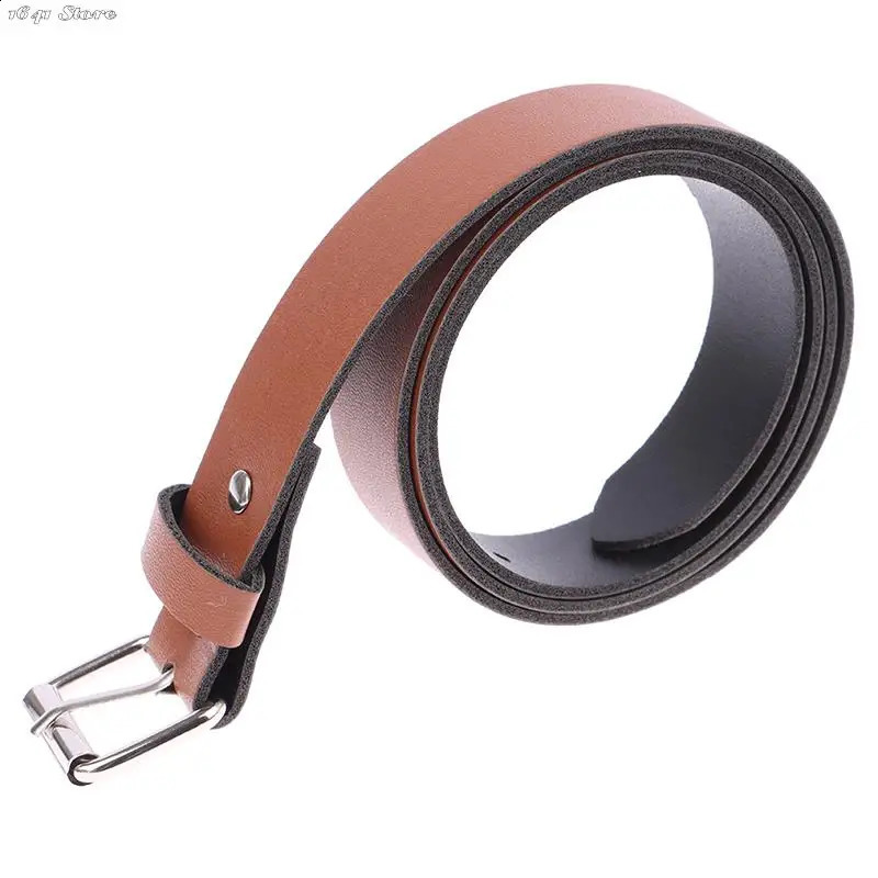 1Pc 100CM Leather Belt Fashion Waist Belts Metal Circle Buckle Waistband Pants Decorative Women Clothing Accesories 241225