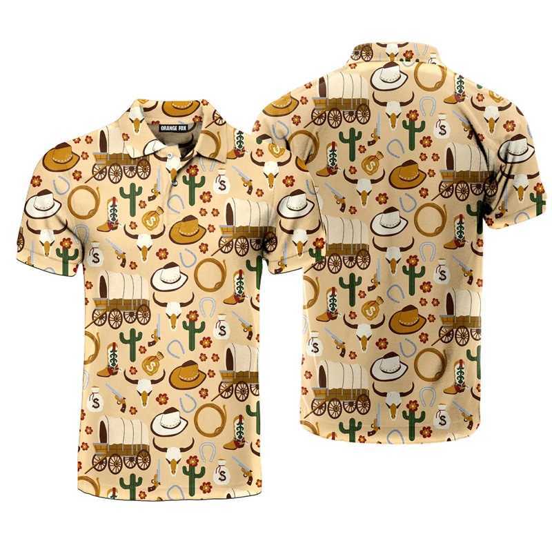 Boots Pattern Retro Full Printed shirt Shirt Mens Clothing Harajuku Lapel Short Sleeve Shirts 3D Print Graphic 2025 Fashion Tee X241228