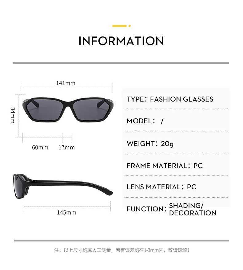 Europe and the United States new Millennium Spice Girls wind Y2K sunglasses simple irregular anti-ultraviolet sunglasses femaleXJ241228