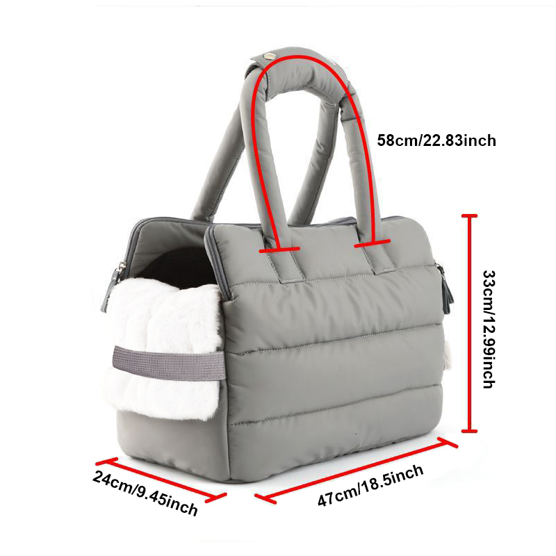Original Handle For Puppy And Cat Winter Carrier Windproof Portable Pet Travel Bag With Warm Mat