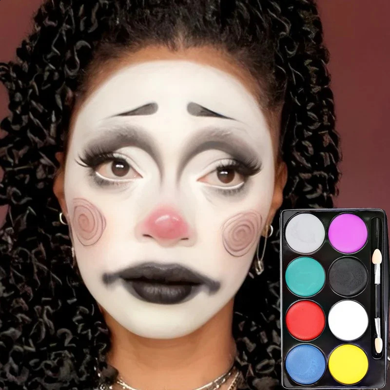 Body Face Painting 8 Color Halloween Makeup Paint Kid Face Paint NonToxic Face Paints Tasteless Safe Oil Paint Halloween Makeup 241224