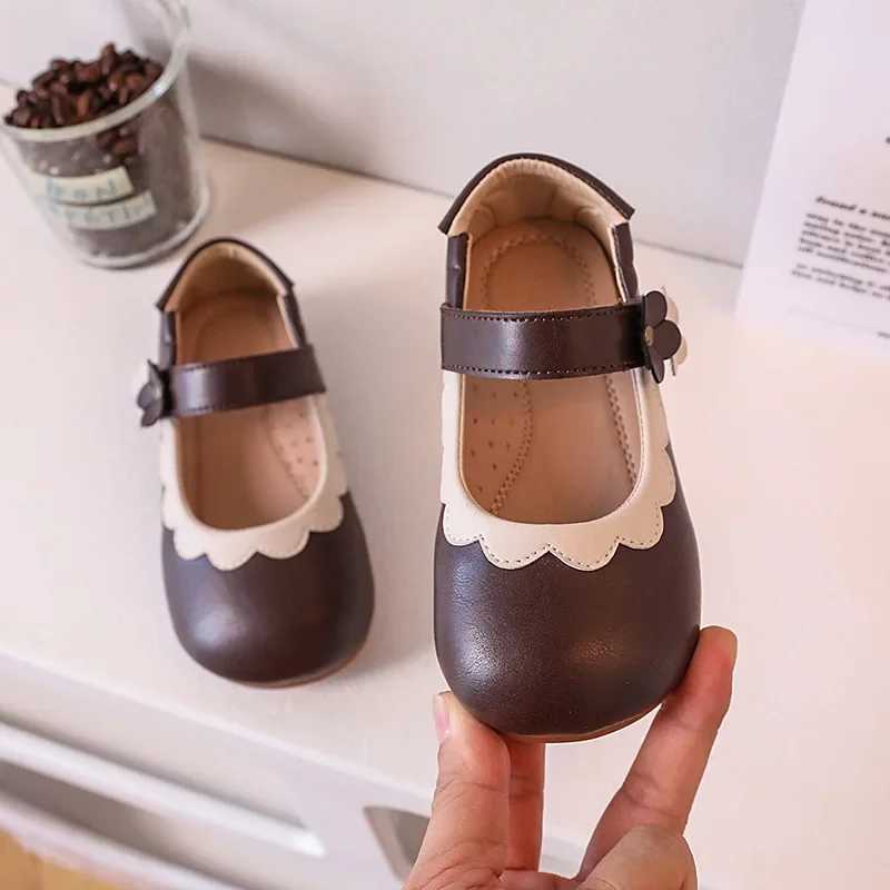 Spring Baby Girls Flats Shoes Exquisite Embroider Fashion Lace Mary Jane Childrens Evening Shoes Autumn Childrens Casual Shoes W241228