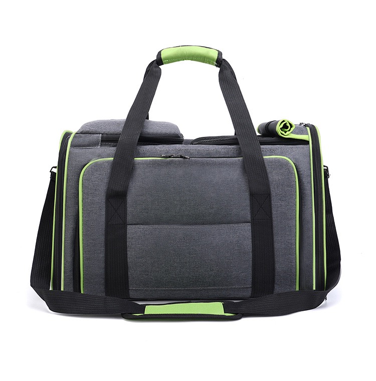 Side Expandable Large Cat Carrier with Litter Box for Car Travel, Extra Large Pet Carrier for 3 Cats , Soft Sided with Locking Zippers for Vet