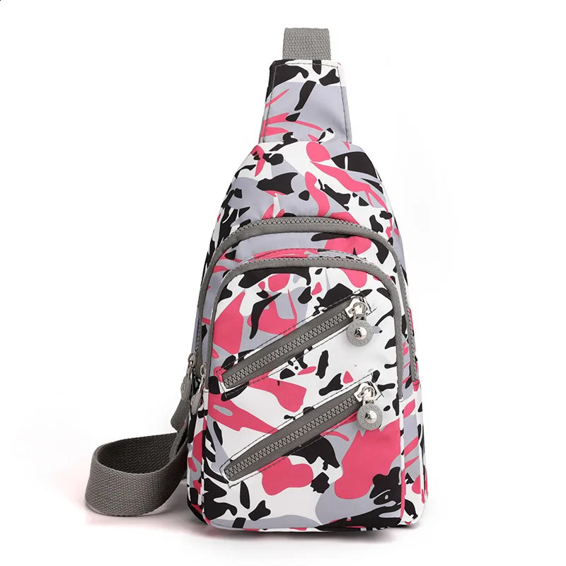 Sling Chest Bag for Women Nylon Fashionable Fanny Pack Shoulder Bags for Women Chest Waist Pack for Travel Crossbody Bags 241228