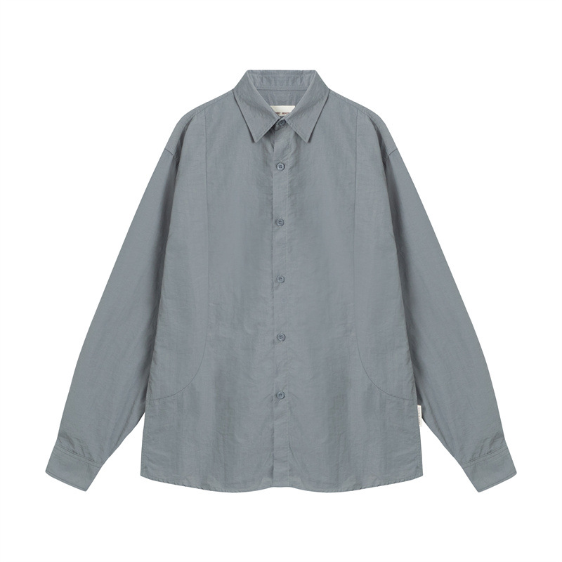 M12272 Men's 2024 retro long-sleeved shirt tops new loose casual shirt