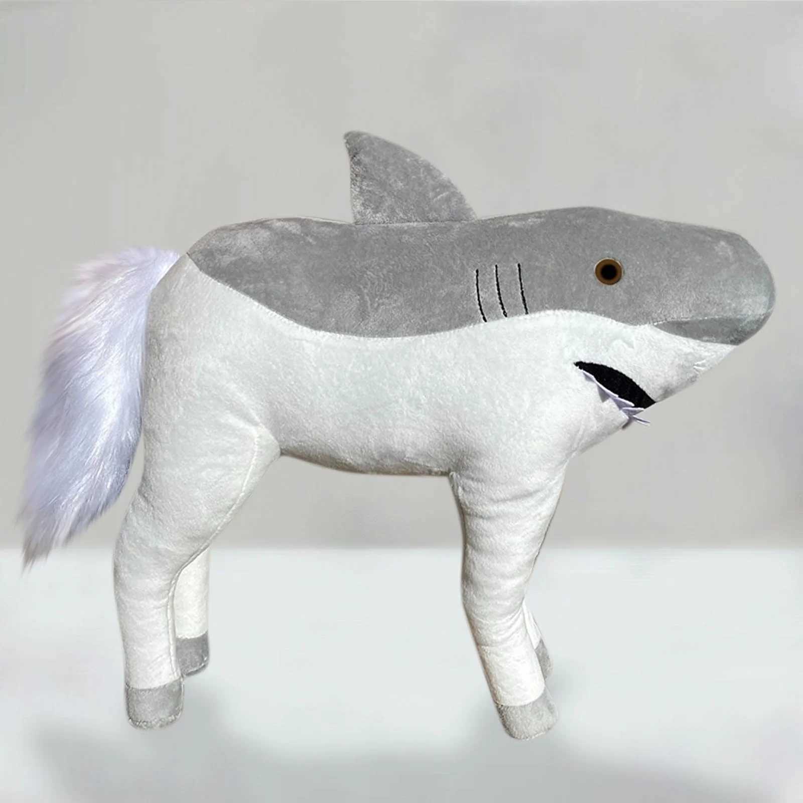 40/50/60cm Shark Horse Soft Stuffed Plush Toy Stuffed Shark Head Horse Body Model Doll Pillow Toy For Kid Children Birthday Gift X241227