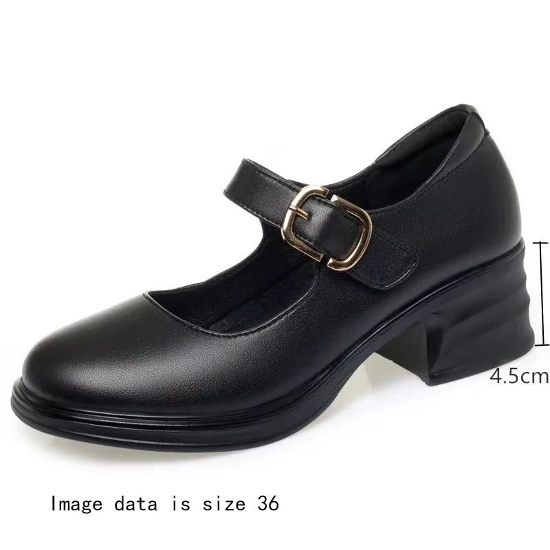 AIYUQI Mary Jane Women's Autumn Genuine Leather Ladies Shoes Large Size Platform Women's Daily Shoes