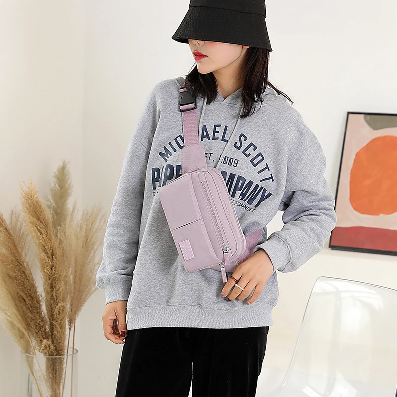Women Waist Bag Female Wallet Purse Casual Phone Belt Pouch Nylon Travel Motorcycle Fanny Pack Banana Bolsa Cintura 241223