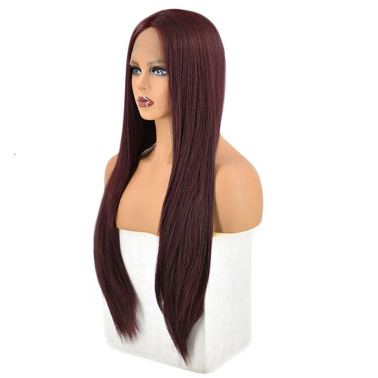 Front Lace Hand Woven Wig For Women, Mid Length Straight Hair 13 * 4, Dense Mesh Kq2 Kq2