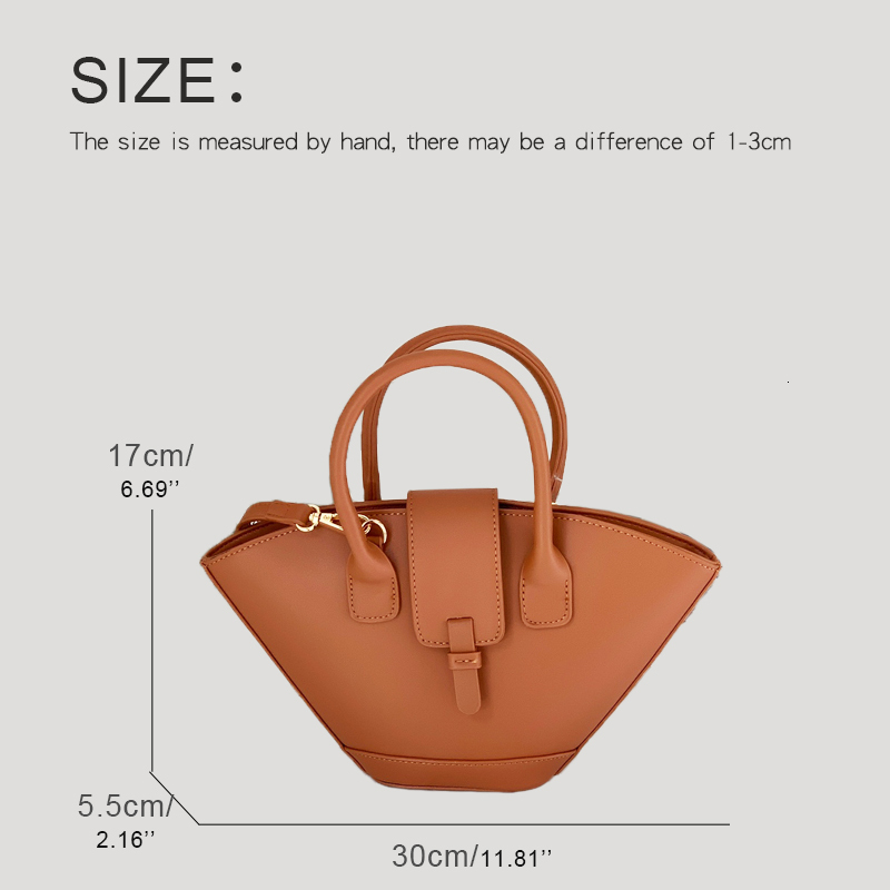 Vintage Shell Bags For Women Designer Handbags And Purses 2023 New In PU Top Handle Korean Small Shoulder Messenger Bag
