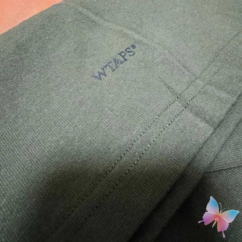 Extra Large Strt Casual Cotton Couple Wtaps Long Sleve T-shirt Irregular Wave Letter Printing Round Neck Mens and Womens Cleaning X241228