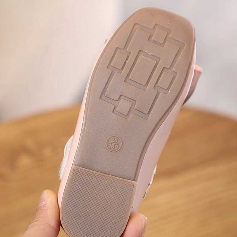 Spring and summer girls fashion sled princess shoes bow flat shoes W241228