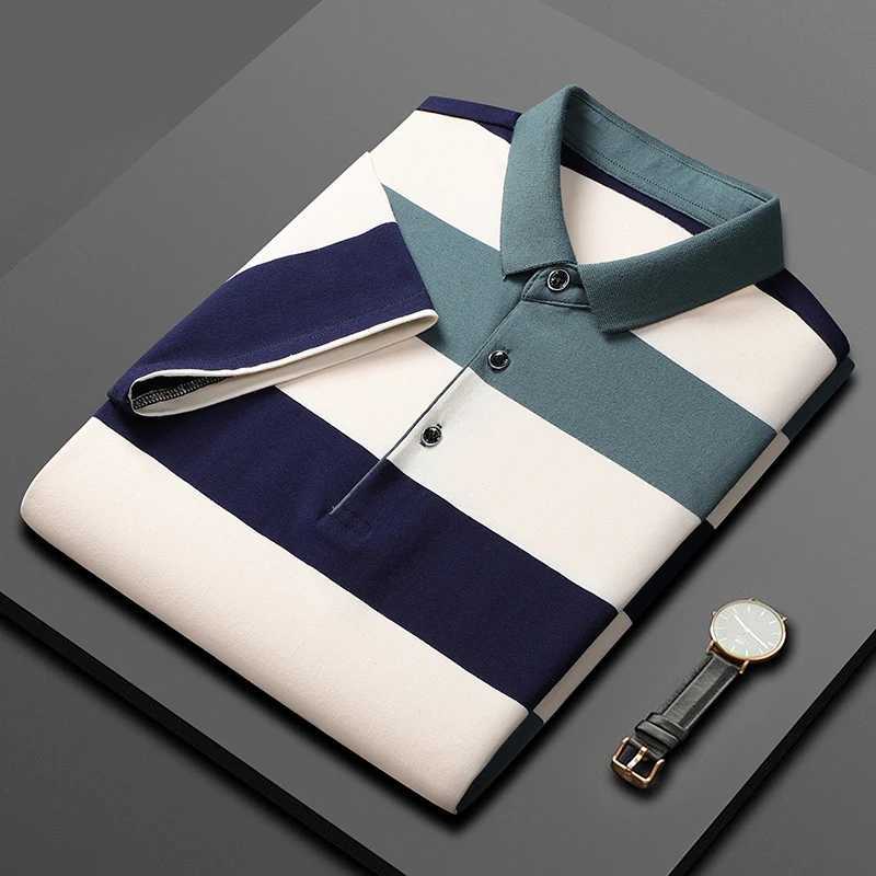 Upscale New Summer Brand Striped Mens Designer shirt Shirt with Short Sleeves Casual Top Fashion Mens Clothing 2024... X241228