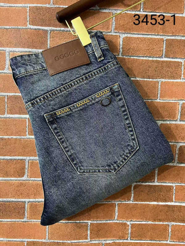 Men's Jeans Designer spring and summer new vintage high-end jeans men's fashion brand autumn stretch men slim straight pants high quality Asian size 29-42 1OD7