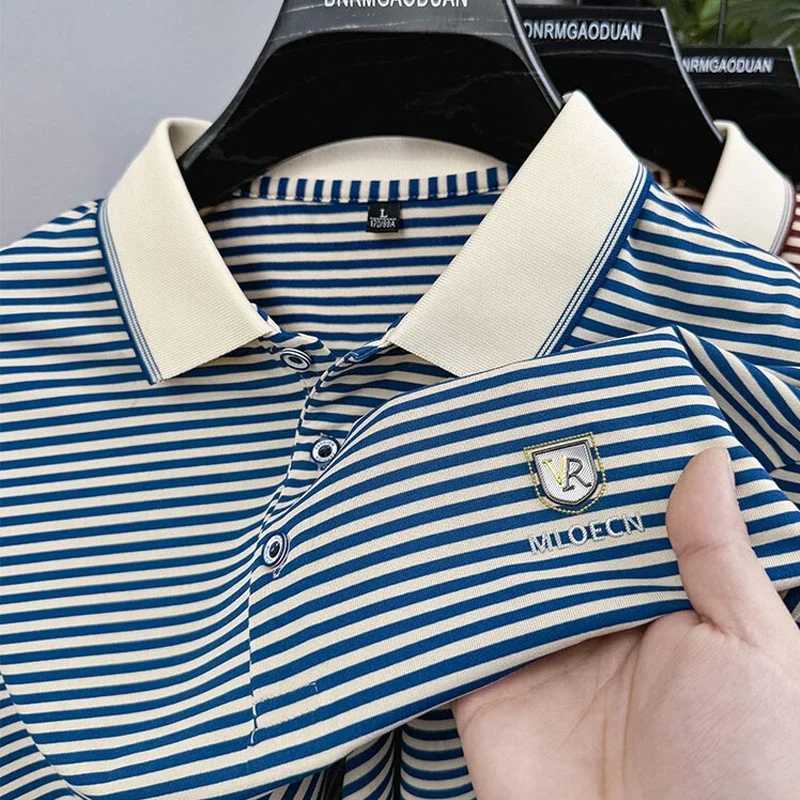 shirt collar shirt mens long sleeved striped mens shirt shirt business casual top trend in spring and autumn X241228