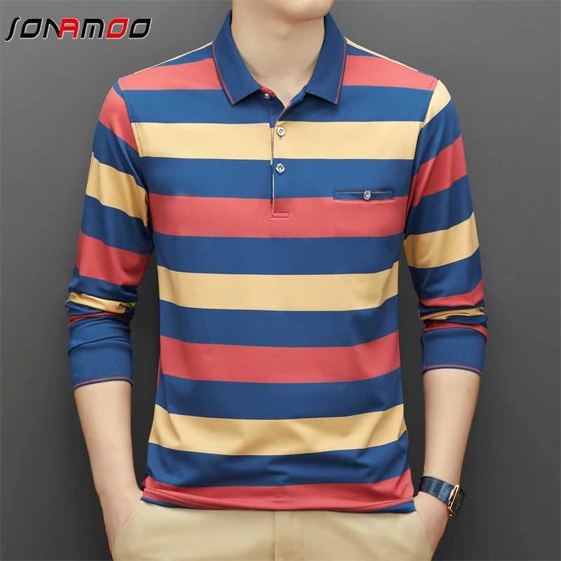 Spring and Autumn Long Sleeve shirt Shirt Fashion Stripe Mens shirt Neck Top Pure Cotton Daily Long Sleeve shirt Shirt X241228