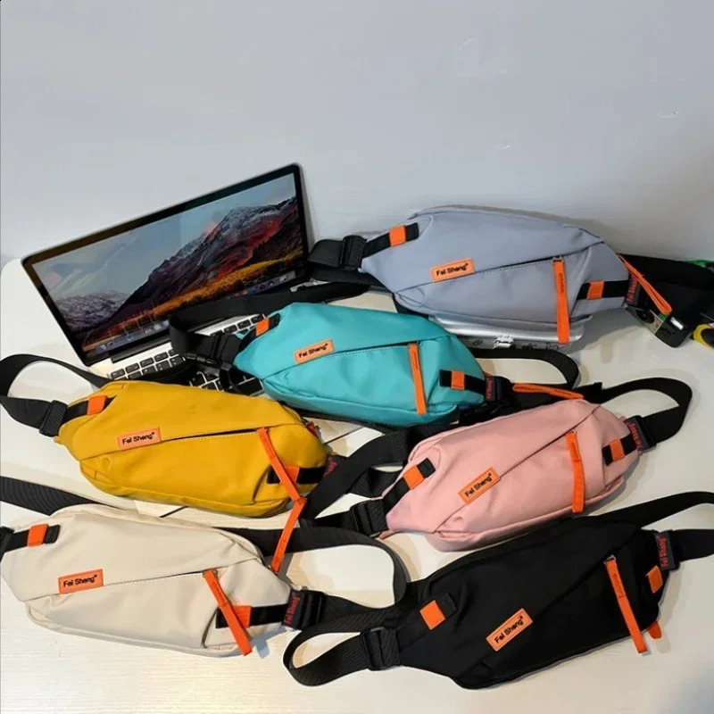 Simplicity Zipper Nylon Youth Ladies Waist Packs Advanced Sense Couple Style Casual Bags for Women Bolsas De Mujer 241223