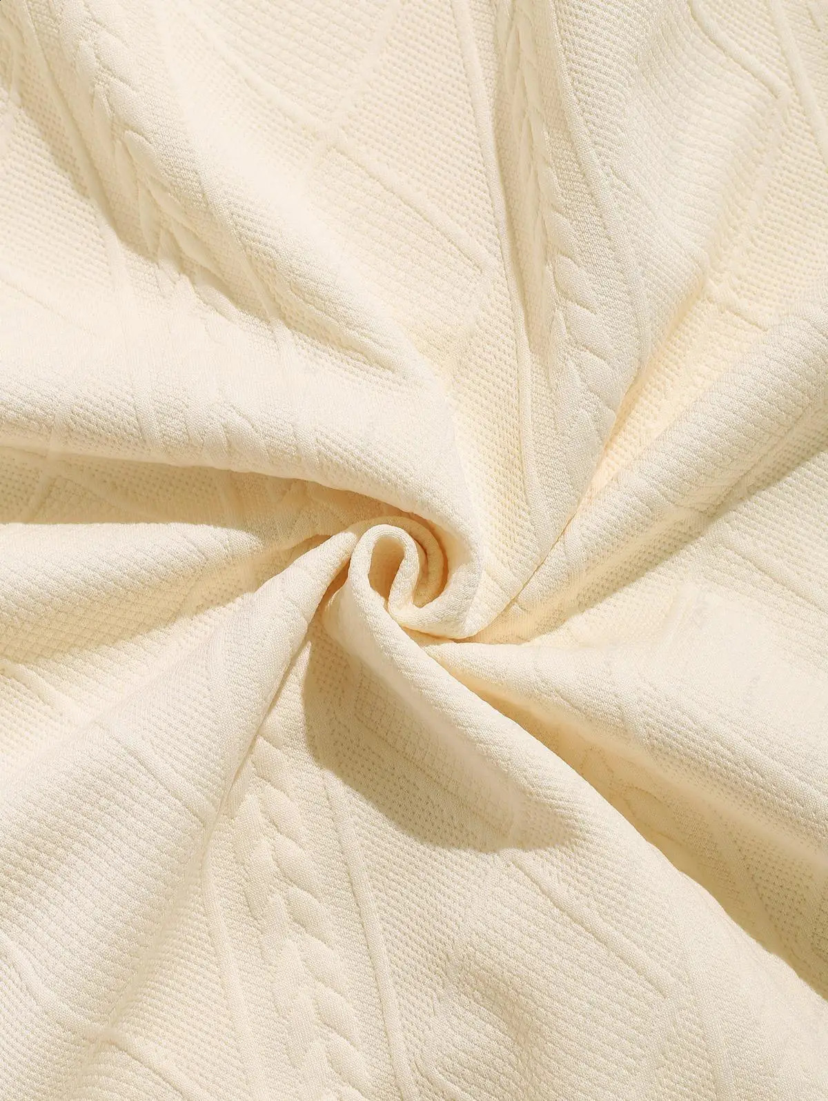 Mens Knitted Jacquard Texture Half Zipper Stand Collar Kangaroo Pocket Zipper Sweatshirt 241227