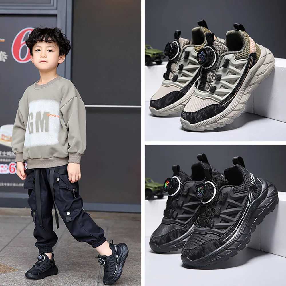 Spring Sport Shoes For Children PU Leather Breathable Running Shoes For Kids Trend Fashion Teenager Boys Tennis Sneakers W241228
