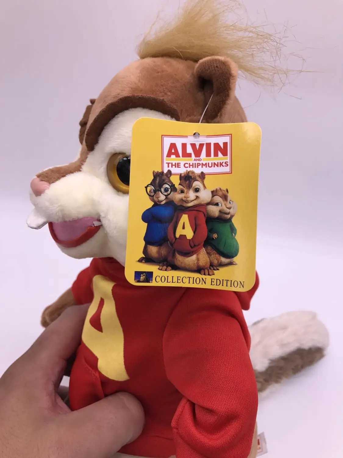 Movie Toys Alvin and the Chipmunks Plush Dolls Cute Chipmunks Stuffed Toys Kids Gift 10 25 CM X241227
