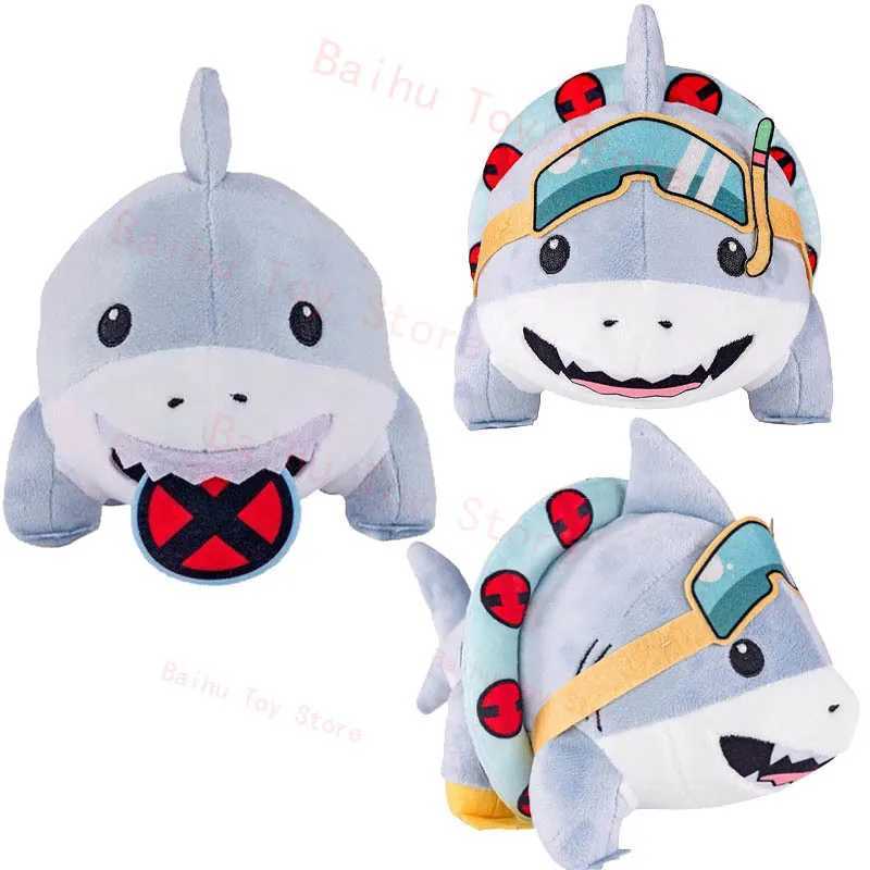 Jeff Plush Cute Jeff The Land Shark Plushie Cartoon Shark Online Star Soft Stuffed Home Decor Pillow Doll Toy Childrens Gift X241227