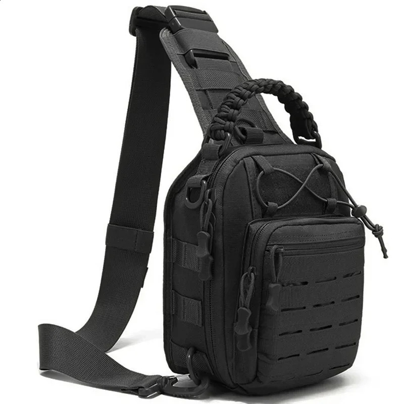 Mens Outdoor Chest bag Camo Shoulder Bag Sling Backpack 900D Oxford Mountain Camping Fishing Trekking Molle Mi 241228