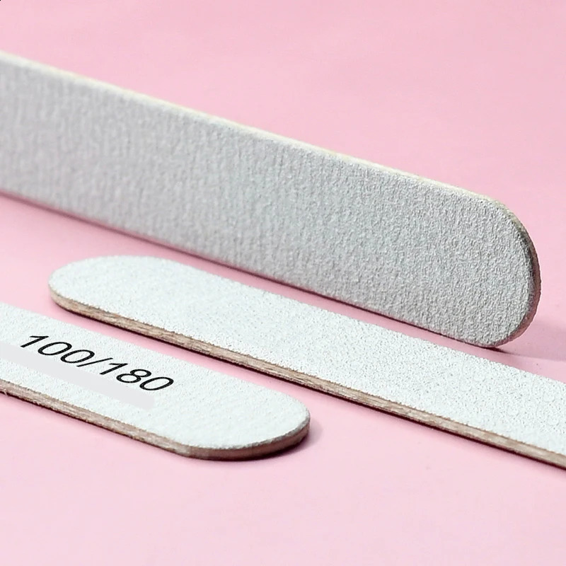 50/100Pcs Professional Grey Nail Files Set Manicure Pedicure Nail Stylist Supplies Disposable Care Manicure Accessories And Tool 241223