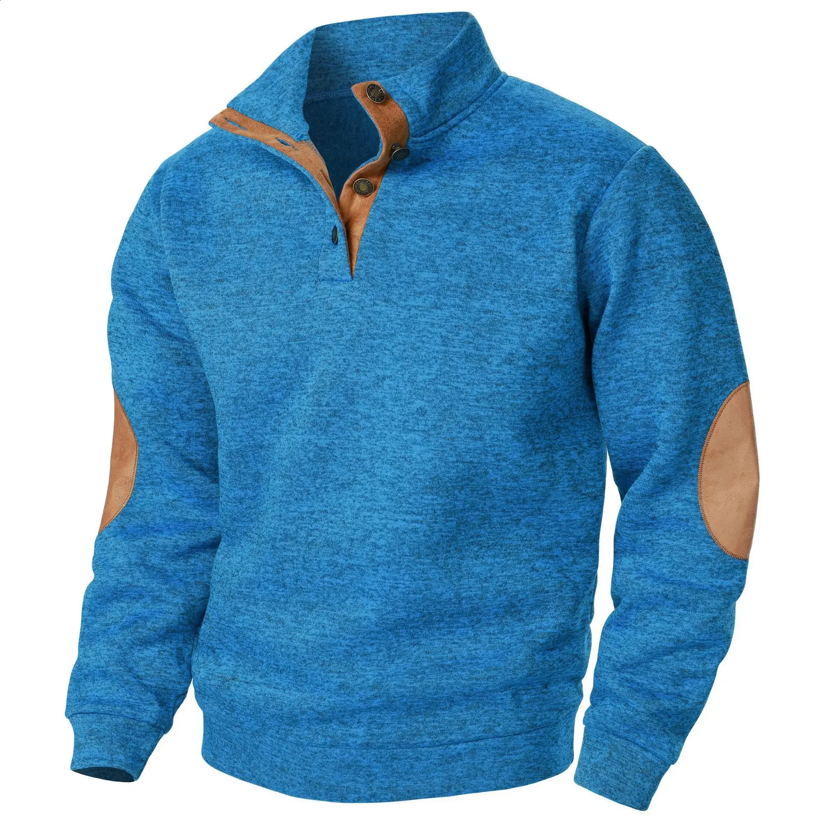 mens stand up collar sweatshirt mens knitted joint splicing casual cardigan sweatshirt 241227