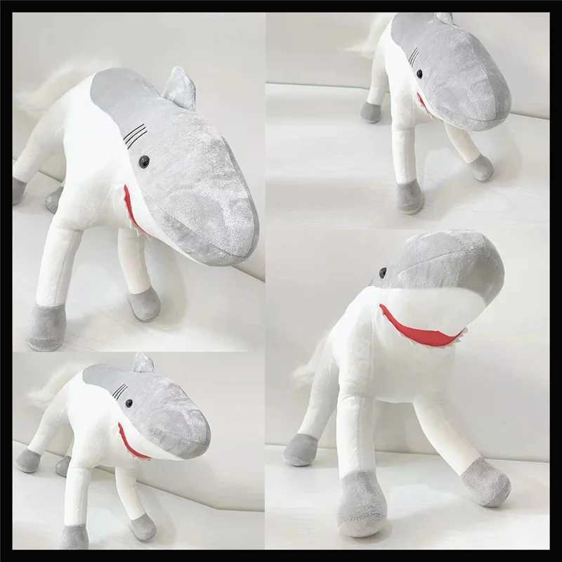 40/50/60cm Shark Horse Soft Stuffed Plush Toy Stuffed Shark Head Horse Body Model Doll Pillow Toy For Kid Children Birthday Gift X241227