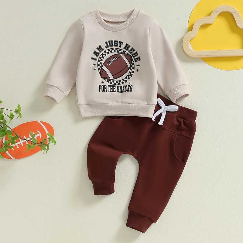 Baby clothing boys rugby letter printed long sleeved sportswear sports pants set 2-piece toddler clothing X241228
