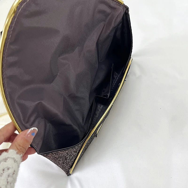 Women Envelope Evening Bag Solid Color Shiny Clutch Sequins Evening Purse Elegant Bling Clutch Ladies Wedding Bag 241227