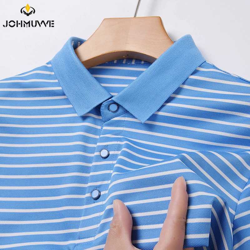 2024 mens new striped cotton business casual short sleeved shirt shirt fashionable short sleeved comfortable breathable top X241228