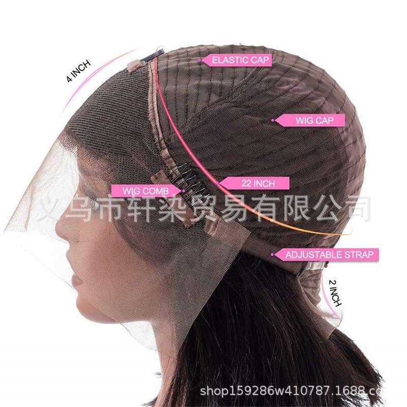 Front Wig For Women, Fashionable And Free, Black Long Straight Doll Hair, Synthetic Headband 13 * 4, Front Lace Kq2 Kq2