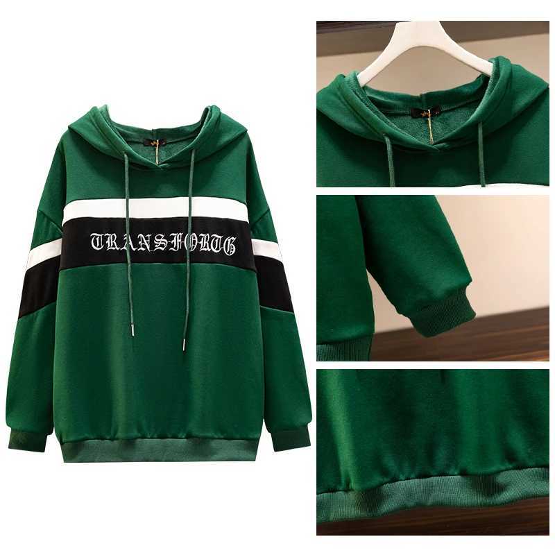 Plus size womens winter casual hoodie plus fleece thickened wool lining warm design personality character embroidery special X241228