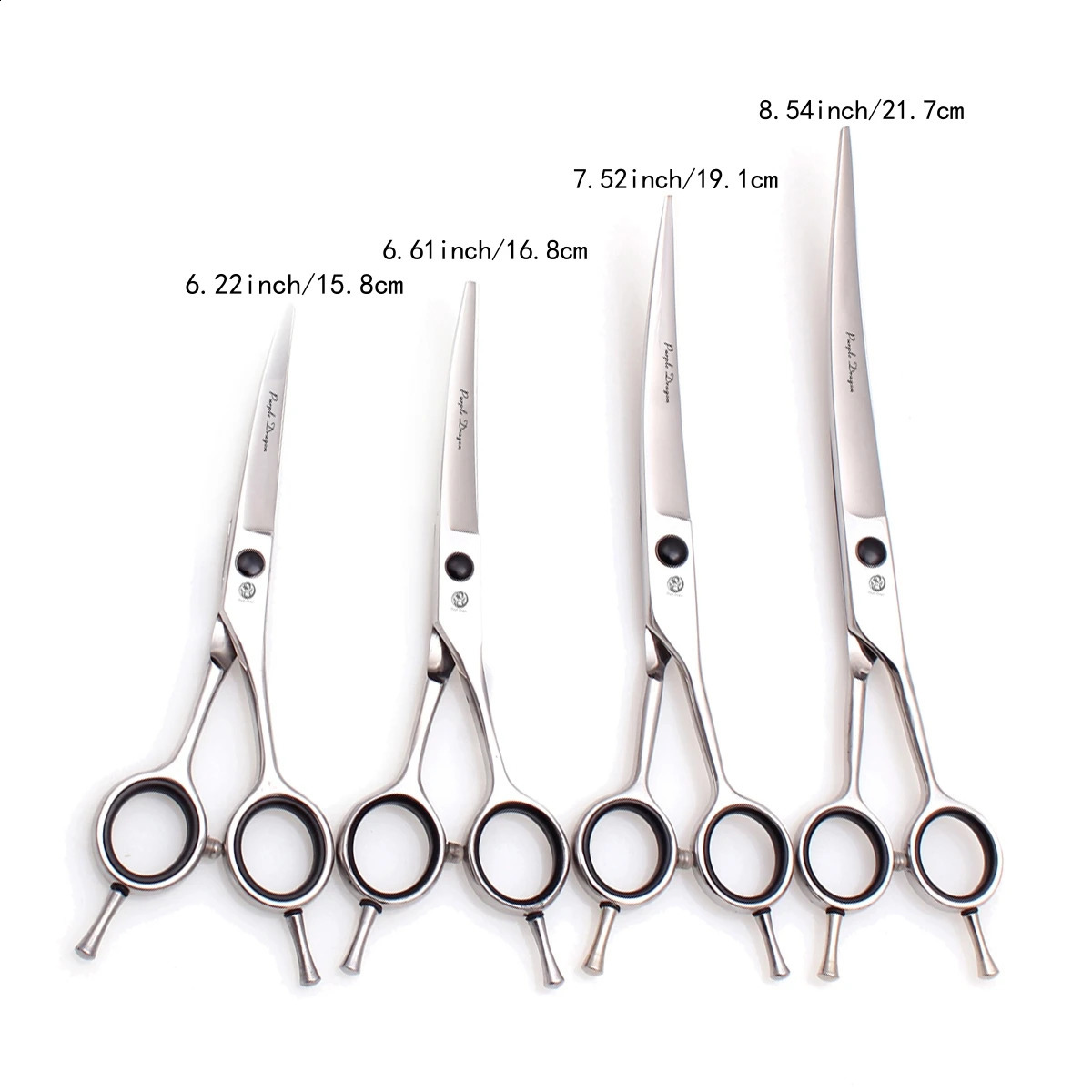 Professional Barber Scissors Purple Dragon Japan 440C Silver Hairdressing Cutting Scissors Up Curved Scissors BarberShop Z1027 241227