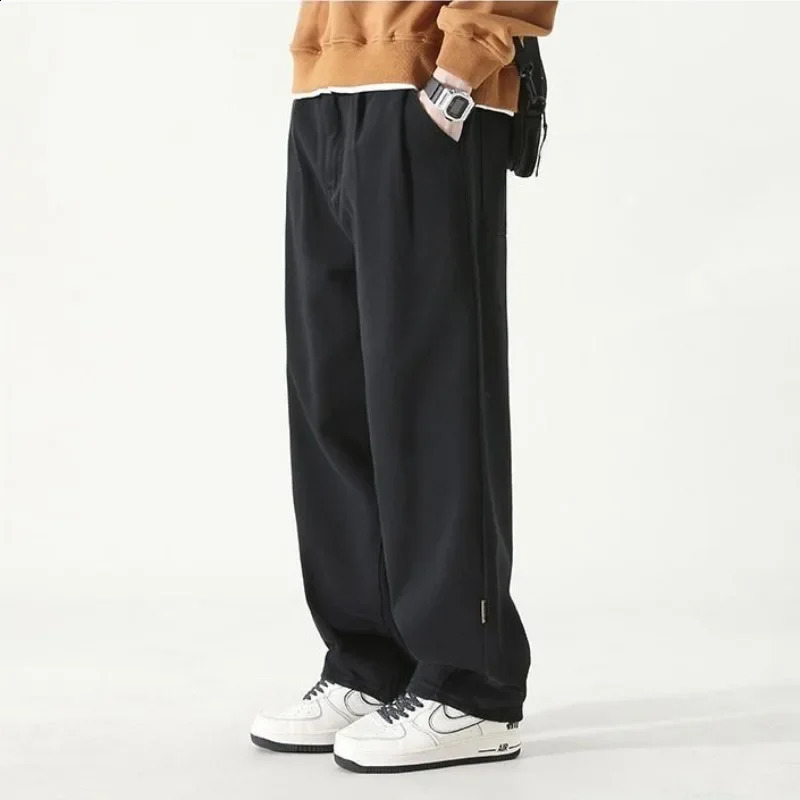 Pocket mens casual pants loose and loose mens clothing mens Trousers straight loose and thin work black summer original clothing Y2k Xxxl 241227