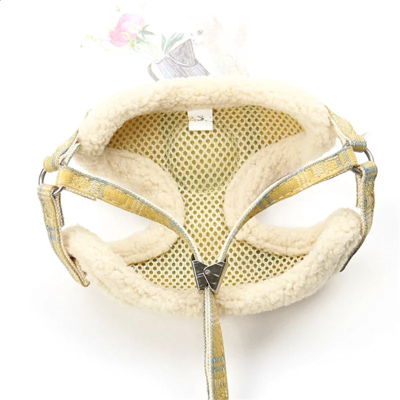 Dog Harness Backpack Set Autumn Warm Adjustable Puppy Cat Harness Vest French Bulldog Chihuahua Pug Outdoor Walking Lead Leash 241227