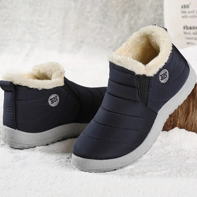 Womens Boots Warm Fur Winter For Women Waterproof Snow Ankle Botas Mujer Shoes Footwear 241223