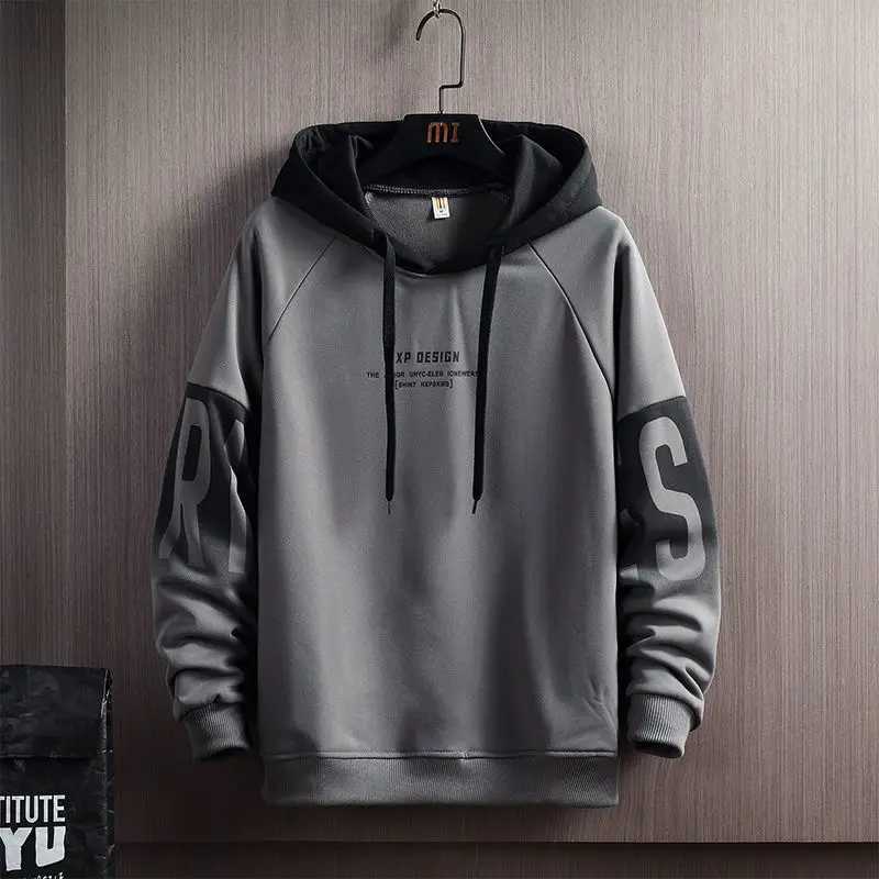 Spring Autumn Mens Hoodies Kpop Fashion Harajuku Letter Print Hoodies Sweatshirts Men Streetwear Trend Men Clothing Hoodies Men X241228