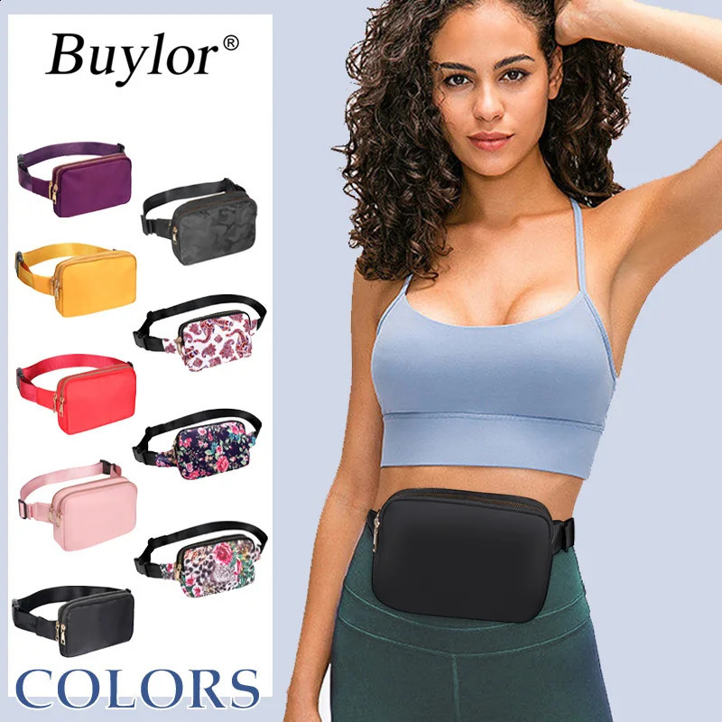 Buylor Fashion Waist Bag Women Zipper Fanny Pack Hip Bum Sports Shoulder Chest Waterproof Crossbody Travel Belt 241227