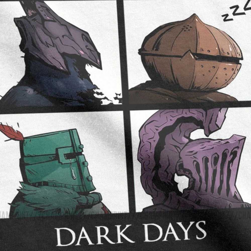 Mens Dark Souls Praise Sun Game T-shirt Novel O-neck Short sleeved Cotton T-shirt Printed T-shirt X241228