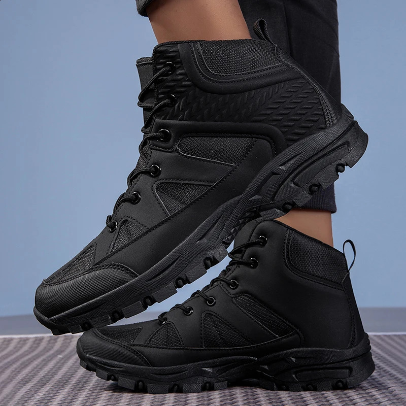 Winter Boots Man Sneakers For Men High Quality Leisure Outdoor Non-Slip Climbing Hiking Shoes Trekking Work Snow Boots Size35-46 241228