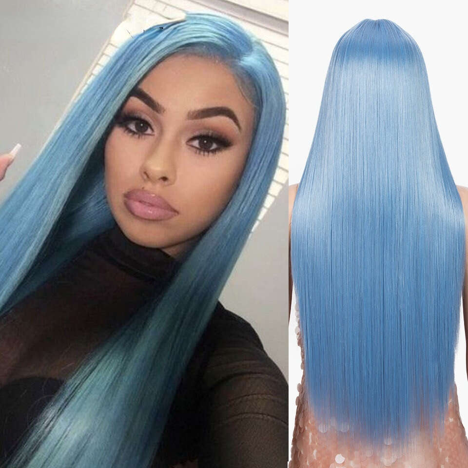 Front Lace Xuchang Rebecca Wig, 30 Inch Long Straight Synthetic Headband, Wigs Kq2 Kq2