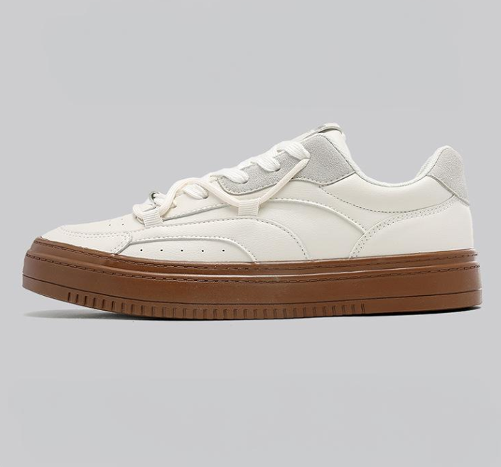 Men Casual Shoes Thick Sole Simple Versatile Style Fashion Leisure Trendy Korean Version Triple Beige Brown fashion