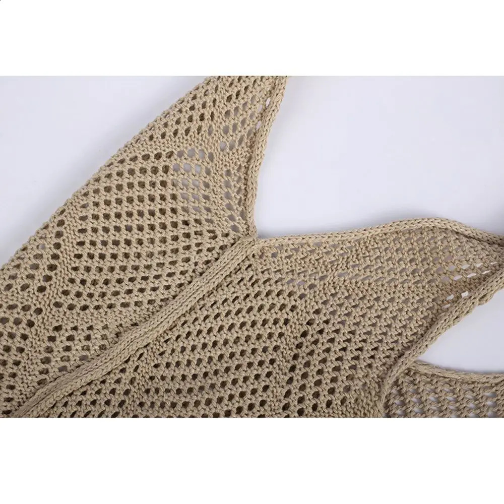 Fashion Women Hollow Woven Shoulder Bags Large Capacity Crochet Bag Knitting Handbags Eco Female Shopping Tote 241225