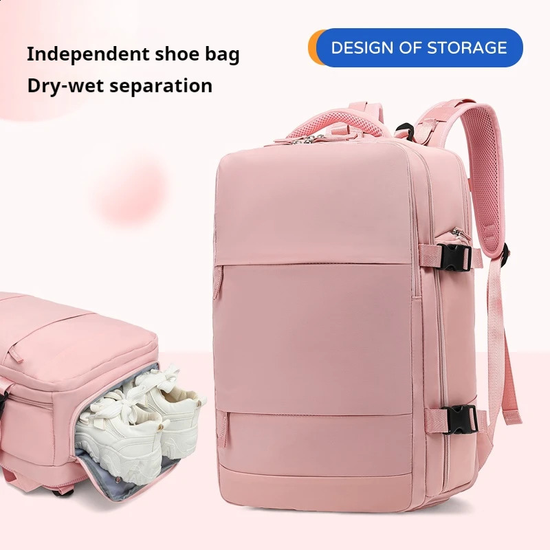 Classic Waterproof Large Capacity Women Backpack USB Charging Laptop Fashion Dry Wet Separation Travel Men Bag 241223