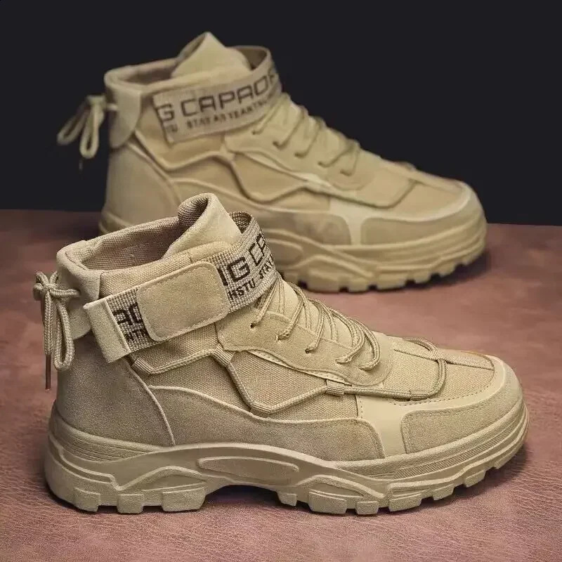 Mens Snow Boots Autumn Winter British Style Fashion Antiskid Comfortable Flat Shoes Outdoor Walking Sports Leisure 241223