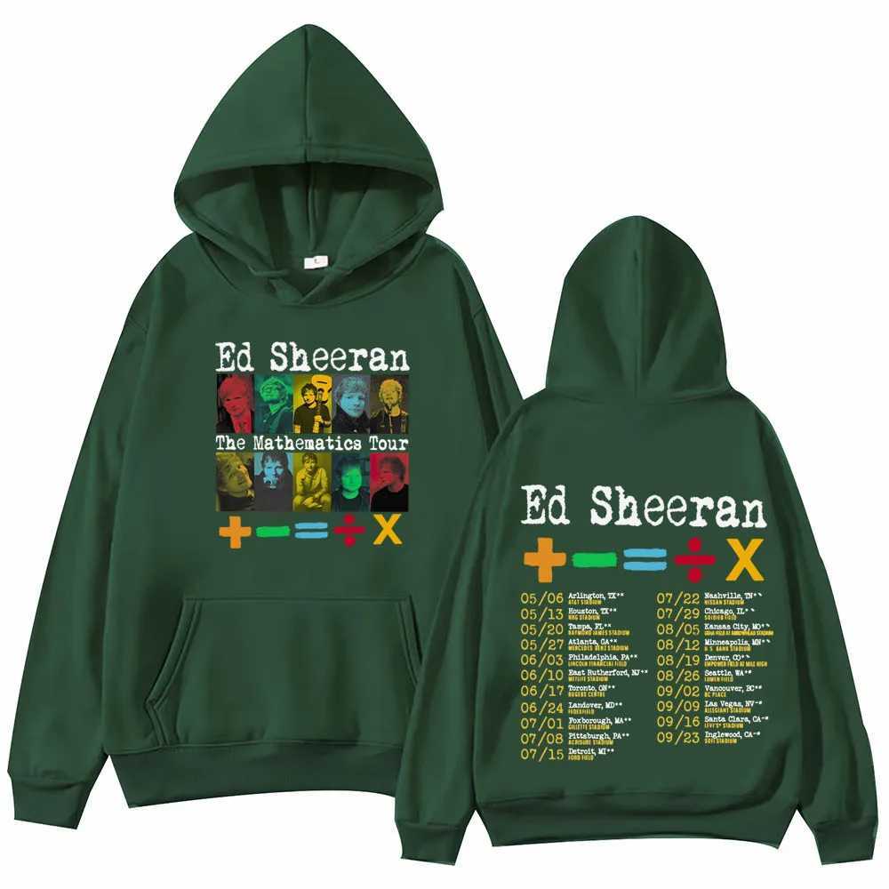 Ed Sheeran Mathematics Tour 2024 Hoodie Harajuku Hip Hop Pullover Tops Fans Gift X241228