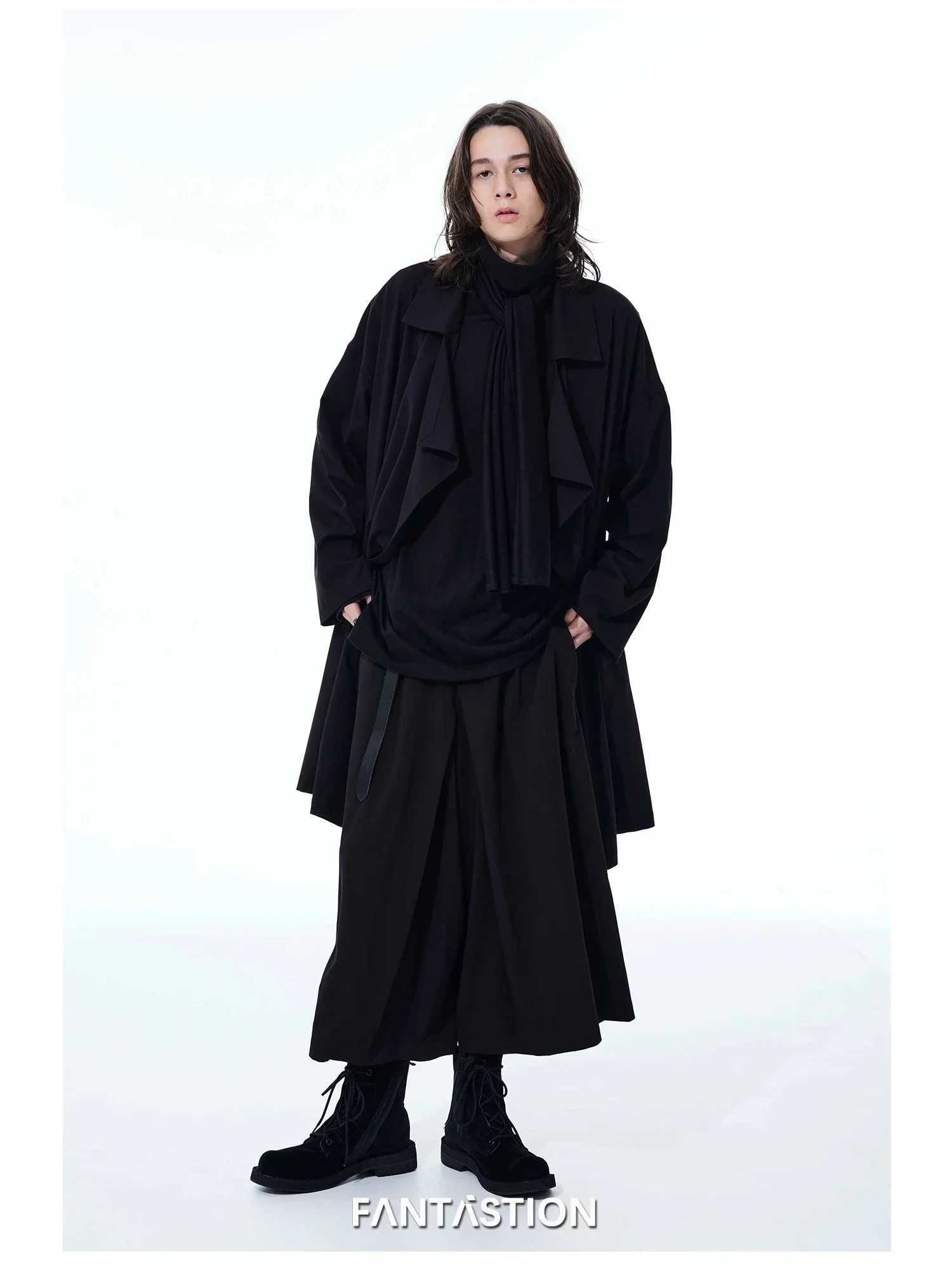 FANTASTION Big size Windbreaker jacket Korean dongdaemun high quality clothing Man trench coat Mens coats long coat Trench male W241228